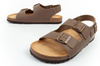 BIO BIO Herren-Sandalen mit anatomisch geformtem Fußbett aus Echtleder
