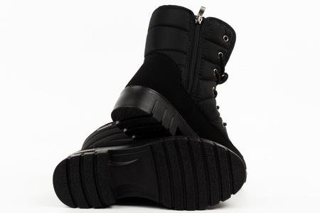 Progress Damen-Winterstiefel, Schwarz, Gefüttert, Lammfellfutter