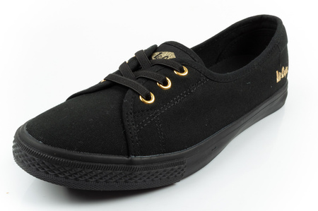Lee Cooper Damen-Sneaker, Schwarze Slip-On-Ballerinas