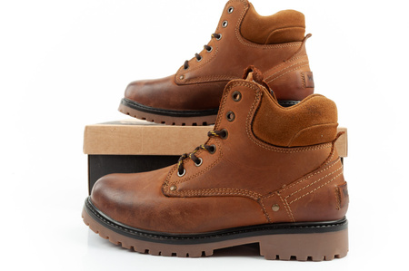 Wrangler Yuma Herren Chelsea Boots, elegante Lederstiefeletten, Braun, Weiß