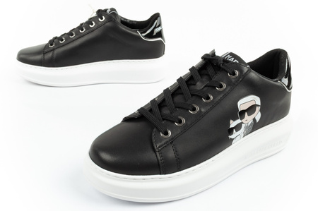 Karl Lagerfeld Kapri Schuhe Sneakers Damen Sport Leder schwarz [KL62524T 000]
