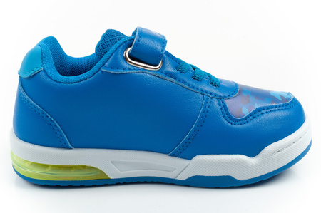 Leomil Kinder-Sportschuhe, leichte Pokémon-Sneaker mit Klettverschluss und LED-Beleuchtung (hellblau)