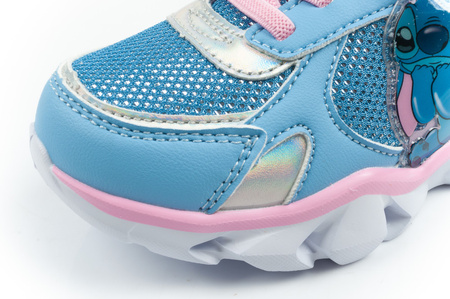 Leomil Kinder-Sportschuhe Stitch Leichte Sneaker mit Klettverschluss und LED-Beleuchtung, Blau