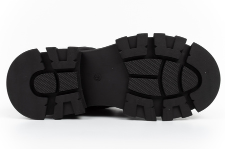Schwarze, gefütterte Winterstiefeletten für Damen von Lee Cooper mit Reißverschluss