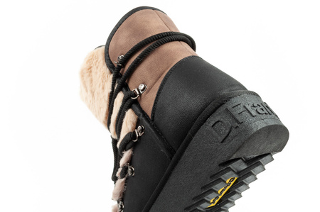 D. Franklin Damen Winterstiefel, modisches Fellfutter, isoliert, Schwarz, Braun, Beige