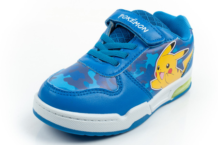 Leomil Kinder-Sportschuhe, leichte Pokémon-Sneaker mit Klettverschluss und LED-Beleuchtung (hellblau)