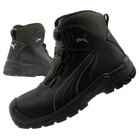 Puma Cascades Disc S3 High CI HI HRO SRC BOA Arbeitsschuhe, Schwarz