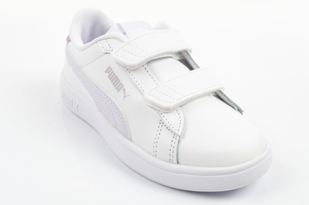 Puma Smash 3.0 Kinder-Sneaker, Weißes Leder, Modisch