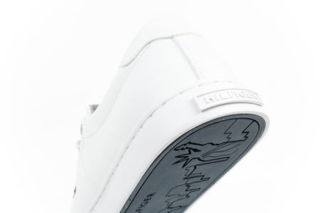 Tommy Hilfiger Essential Sport-Schuhe Herren Sneakers bequem Leder Weiß