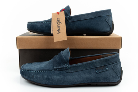 Wrangler Herrenschuhe, Maifield Wildleder-Loafer, Naturleder, Marineblau