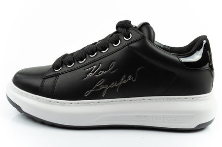 Karl Lagerfeld Herren-Sneaker Kapri, Schwarzes Leder