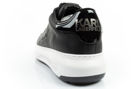 Karl Lagerfeld Herren-Sneaker Kapri, Schwarzes Leder