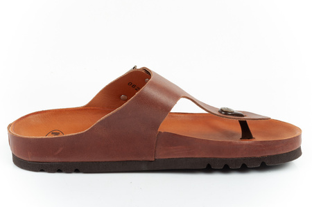 Herren Flip-Flop Schuhe Scholl Jake [F306981011] Leder Flip-Flops, braun.