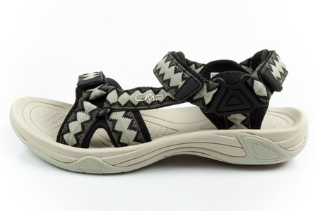 CMP Hamal Damen-Sandalen mit Klettverschluss, Trekkingsohle, Grün