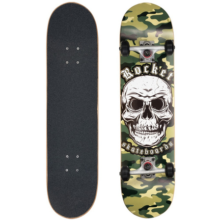 Rocket Combat Skull Komplettes 7,75-Zoll-Skateboard [RKT-COM-1534], mehrfarbig.