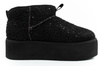Karl Lagerfeld Thermo Damen Schneestiefel Stiefeletten mit Fell schwarz [KL48522W W0S]