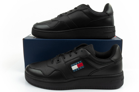 Tommy Hilfiger Herren-Sneaker TJM Retro Basket Ess, modisches Schwarz