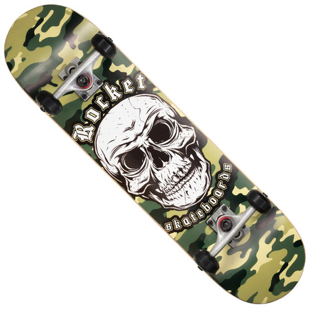 Rocket Combat Skull Komplettes 7,75-Zoll-Skateboard [RKT-COM-1534], mehrfarbig.