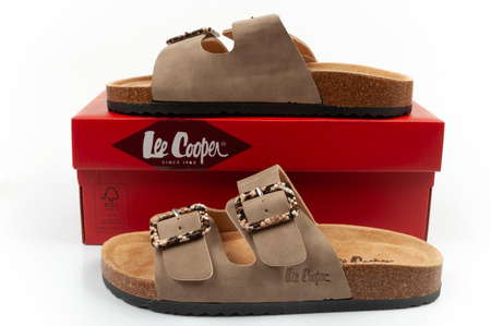 Lee Cooper Damen-Sandalen zum Hineinschlüpfen, Khaki, bequem und leicht