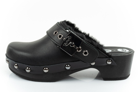 Scholl Iconic [F307031004] Lederclogs, schwarz.