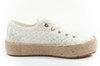 Lee Cooper Damen-Sneaker mit Schnürung, Weiß mit Plateau