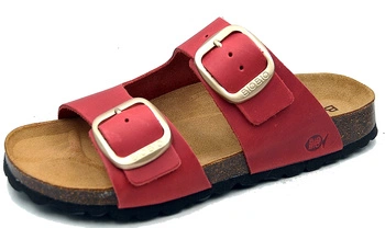 Bio Bio Damen-Flip-Flops, vorgeformte Innensohle, Naturleder