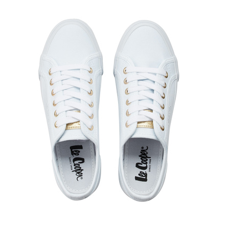 Lee Cooper Damen-Sneaker – Stylische weiße Sneaker aus Textil
