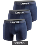 Levi's Herren-Boxershorts, 3er-Pack, marineblaue Baumwoll-Boxershorts
