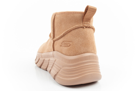 Skechers Damen Winterstiefel, isolierte Lederstiefeletten, Braun