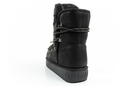 D. Franklin Damen Winterstiefel, modisches Fellfutter, Schwarz