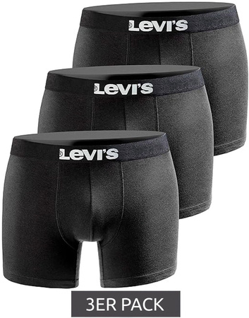 Levi's Boxershorts 3er-Pack, Herren, Baumwolle, Schwarz