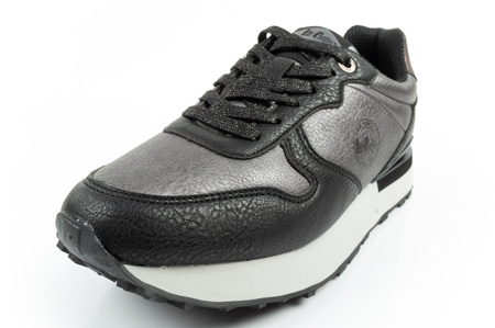 Lee Cooper Damen-Sneaker, modisch, bequem, strapazierfähig, Grau, Schwarz