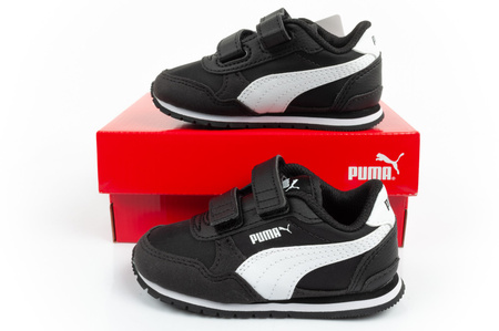 Puma ST Runner [384903 01] Kinder-Sportschuhe mit Klettverschluss, schwarz.