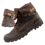 Palladium Herren Baggy Coated High-Top-Sneaker, modisches Dunkelbraun