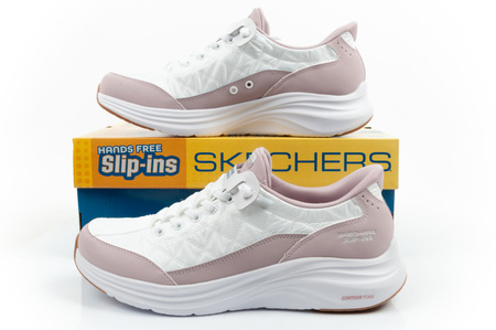Skechers Damen Contour Foam Slip-Ins, Weiß – Bequeme Sneaker