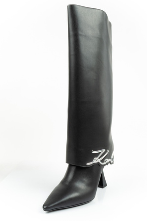 Karl Lagerfeld Debut II Damenschuhe Lederstiefel schwarz Fashion [KL32084 F0X]