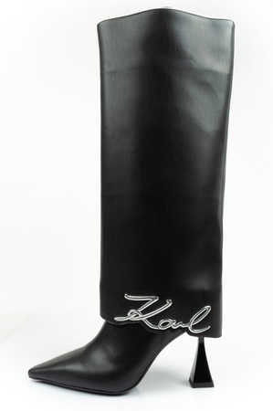 Karl Lagerfeld Debut II Damenschuhe Lederstiefel schwarz Fashion [KL32084 F0X]