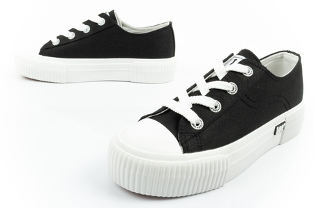 Lee Damen-Sneaker Isla, Schwarze Plateausohle, Komfortabel