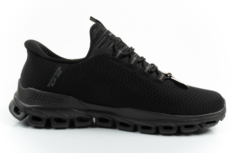 Skechers Herren-Sneaker Glide-Step, bequeme und leichte schwarze Slipper