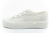 Lee Isla Damen-Sneaker, Weiß, Plateau, Schnürung