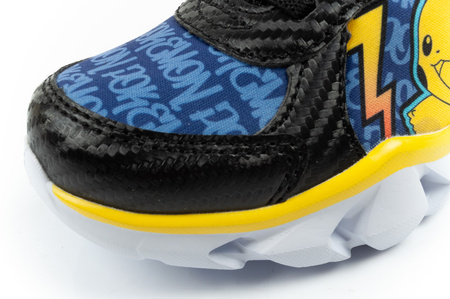 Leomil Kinder-Sportschuhe, leichte Pokémon-Sneaker mit Klettverschluss und LED-Beleuchtung, Schwarz und Gelb