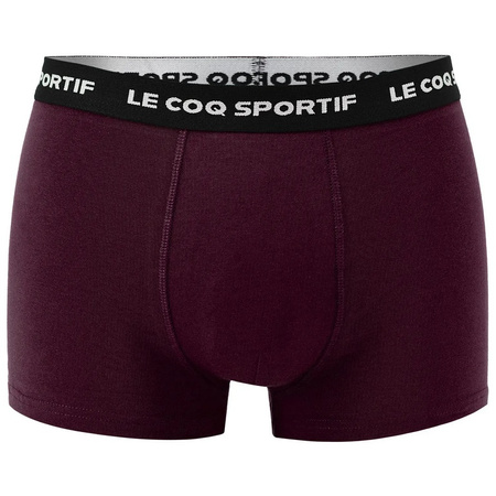 Le Coq Sportif Boxershorts Unterhosen Herren 3er-Pack schwarz grau weinrot