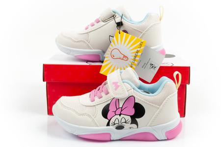 Leomil Kinder-Sportschuhe und Sneaker Minnie Mouse mit LED-Klettverschluss