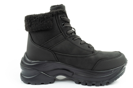 Lee Cooper Damen Winter-Wanderschuhe, Schwarz, Schnürschuh