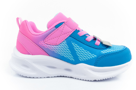 Skechers S Lights-Skechers Sola [303714N/HPBL] LED Kindersportschuhe, blau und pink.
