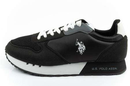 U.S. Polo Assn. Herren-Sneaker, modisch, bequem, Schwarz