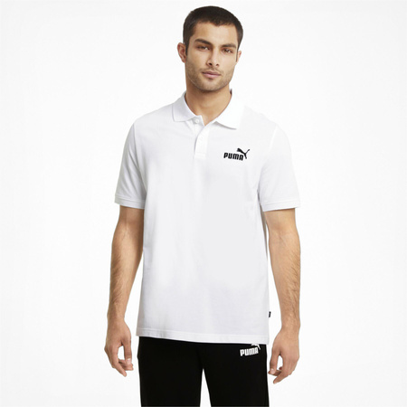 Herren Puma Ess Pique [586674 02] Polo-Sportshirt, Weiß.