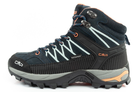 CMP Rigel Damen-Wanderschuhe, Leder, strapazierfähig, wasserdicht, Overknee, Marineblau
