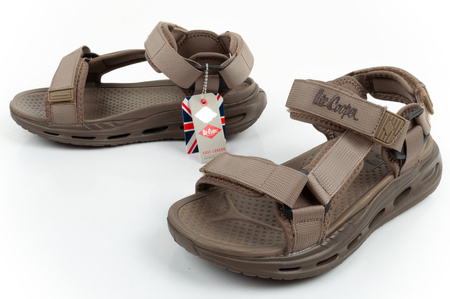 Lee Cooper Herren-Sandalen mit Klettverschluss für den Sommer, Hellgrün