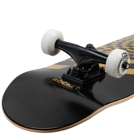 Rocket Vortex Foil Gold 8" Skateboard [RKT-COM-1553], mehrfarbig.